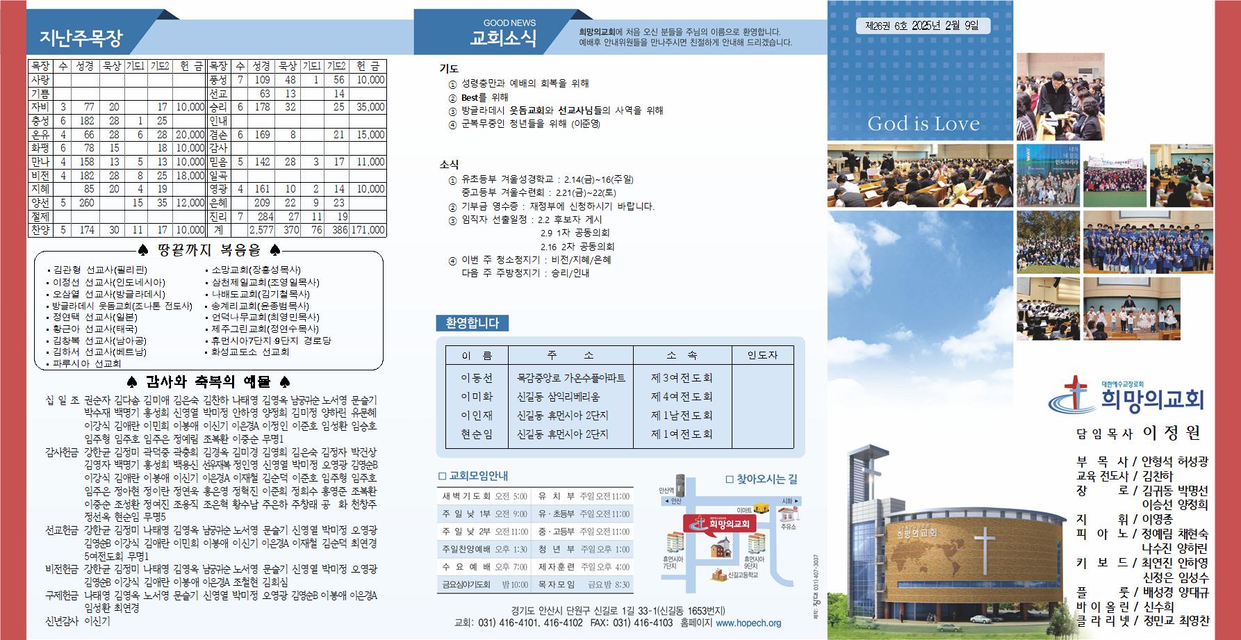 2025년 2월 9일 주보