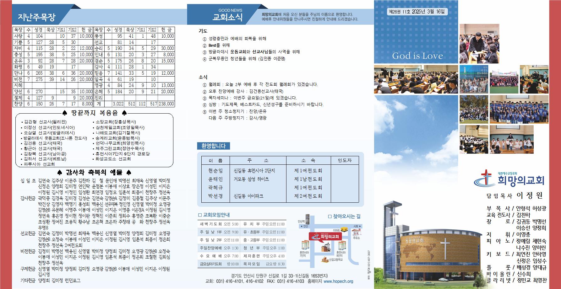 2025년 3월 16일 주보