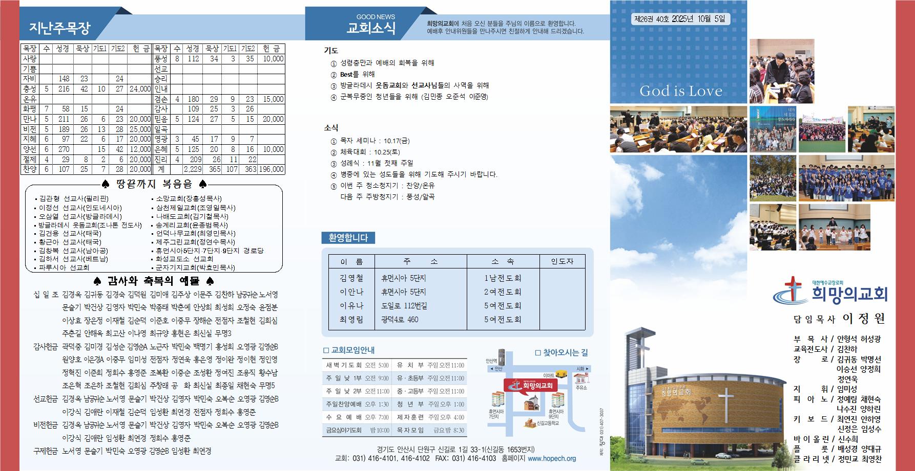 2025년 10월 5일 주보